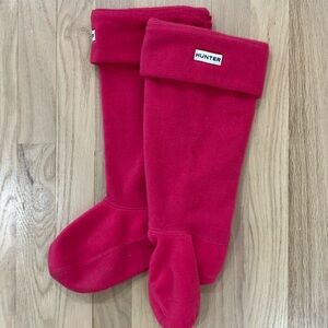 Hunter hot pink fleece boot inserts medium